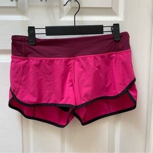 lululemon athletica Pink and Burgundy Athletic Shorts
